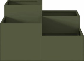 vidaXL Γλάστρα Κήπου Λαδί 80 x 80 x 48 εκ. Ατσάλι