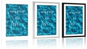 Αφίσα με παρπαστού και αφιέρωση- Το νερό είναι ζωή - 20x30 white