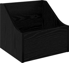 vidaXL Κουτί LP Μαύρη Δρυς 37 x 33 x 32 εκ. Επεξεργασμένο Ξύλο