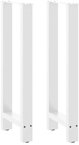 Πόδια Τραπεζιού Μπαρ 2 τεμ. Λευκά 50x(100-101) εκ. Ατσάλι