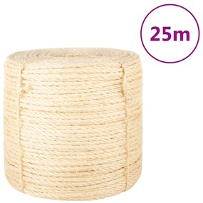 vidaXL Σχοινί 6 χιλ. 25 μ. από 100% Σιζάλ