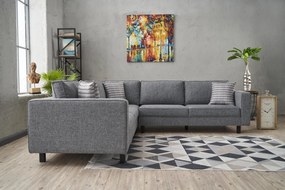 Corner Sofa Kale Linen - Grey Grey
