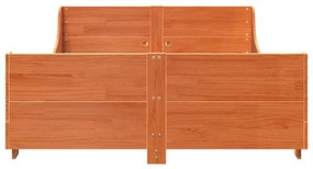 Σκελετός Κρεβ. Χωρίς Στρώμα Καφέ Κεριού 135x190 εκ Μασίφ Πεύκο - Καφέ