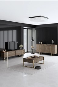 Κονσόλα Καρυδί / Χρυσό FODREA 160x35x80
