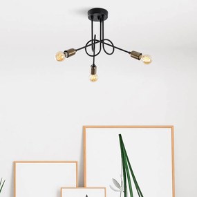 Φωτιστικό Οροφής Τρίφωτο A-G Viraj 942FLG1154 Black Antique