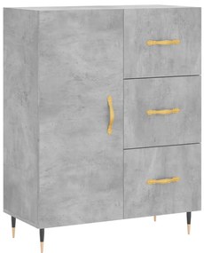 vidaXL Ντουλάπι Γκρι Σκυροδέματος 69,5x34x180 εκ. Επεξεργασμένο Ξύλο