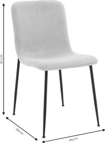 Καρέκλα Gratify pakoworld ύφασμα χακί-πόδι μαύρο