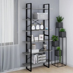 vidaXL Ραφιέρα Γκρι Σκυροδέματος 100 x 30 x 210 εκ. από Μοριοσανίδα