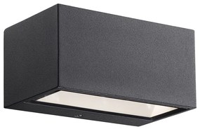 Φωτιστικό Τοίχου Nene 872723 14x15cm Led 480Lm 6W 3000K IP54 Black Nordlux Metal, Glass