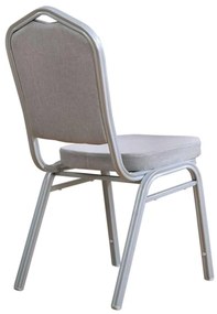 Καρέκλα HILTON Μεταλλική Silver Ύφασμα Γκρι 44x55x93cm