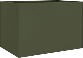 vidaXL Ζαρντινιέρα Λαδί 62x47x46 εκ. από Χάλυβα
