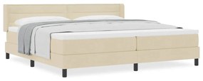 vidaXL Κρεβάτι box spring με στρώμα με στρώμα Κρεμ 200 x 200 cm