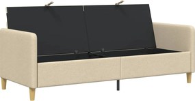 vidaXL Καναπές με Αποθήκευση Κρεμ 192 x 78 x 87 εκ. Πολυεστέρας