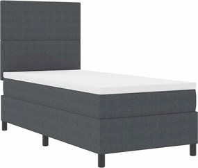 vidaXL LED Κρεβάτι με βάθρο Σκούρο Γκρι και Λευκό 80 x 200 cm