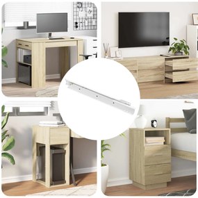 vidaXL Οδηγός Συρταριού 73 pcs Λευκό Ατσάλι