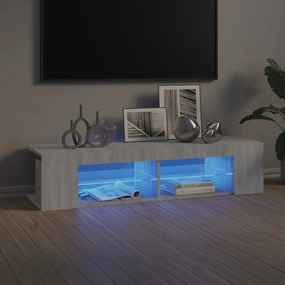 Έπιπλο Τηλεόρασης με LED Γκρι Sonoma 135x39x30 εκ.