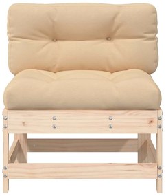 vidaXL Καναπέδες Μεσαίοι με Μαξιλάρια 2 τεμ. από Μασίφ Ξύλο Πεύκου