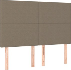 vidaXL Κρεβάτι Boxspring με Στρώμα Taupe 160x200 εκ. Υφασμάτινο