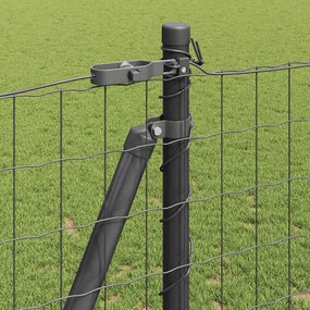 vidaXL Ευρωπαϊκός Φράκτης με Σκυρόδετη Βάση 25 x 1,2 μ Γκρι Δίχτυ