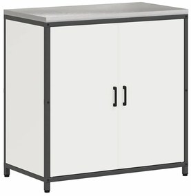 vidaXL Σετ Αποθήκευσης Κουζίνας 2 pcs Λευκό Ψυχρής έλασης χάλυβας