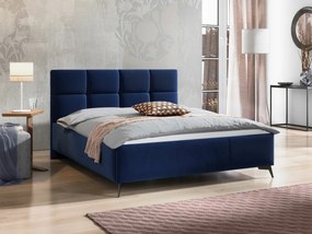 Κρεβάτι Beloit 101, Διπλό, Μπλε, 140x200, Ταπισερί, Τάβλες για Κρεβάτι, 149x216x106cm, 83 kg | Epipla1.gr
