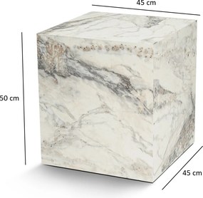 Βοηθητικό Τραπέζι Μάρμαρο Freesia KUP 45x45x50