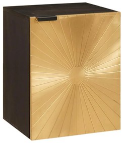 vidaXL Σετ επίπλων μπάνιου 5 pcs Μαύρο και Χρυσό 38 x 33 x 160 εκ.