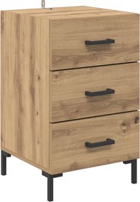vidaXL Κομοδίνο Artisan Oak 40 x 40 x 66 εκ. Επεξεργασμένο Ξύλο