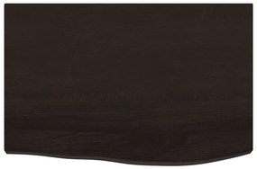 vidaXL Ράφι Τοίχου Σκούρο Καφέ 60x40x(2-4) εκ. Επεξ. Μασίφ Ξύλο Δρυός