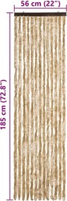 vidaXL Σήτα - Κουρτίνα Πόρτας Μπεζ 56 x 185 εκ. από Σενίλ