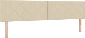 vidaXL Κρεβάτι box spring με στρώμα Κρεμ 200 x 200 cm Ύφασμα