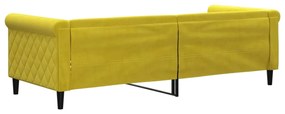 vidaXL Καναπές Κρεβάτι Κίτρινος 80 x 200 εκ. Βελούδινος