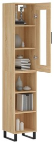 vidaXL Μπουφές Sonoma δρυς 34,5 x 34 x 180 εκ. από Επεξεργασμένο Ξύλο