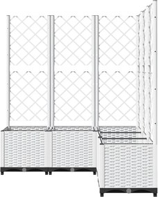 vidaXL Γλάστρα Κήπου Λευκό 120 x 120 x 136 cm