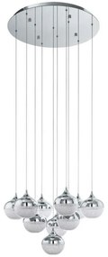 Φωτιστικό Οροφής 39527 Mioglia Led/10 Chrome Eglo Metal, Glass