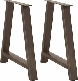 vidaXL Πόδια Τραπεζαρίας Σχήματος Α 2 τεμ. 70x(72-73) εκ. Ατσάλι