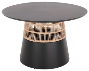 Intrahome ΤΡΑΠΕΖΙ ΣΤΡΟΓΓΥΛΟ SCASABLANCAEID .01 ΑΝΘΡΑΚΙ ΑΛΟΥΜΙΝΙΟ-ΜΠΕΖ ΣΧΟΙΝΙ Φ120x75Υεκ. intraho-1632359