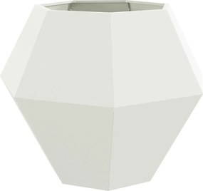 vidaXL Γλάστρα Λευκό 100 x 100 x 80 εκ Ατσάλι