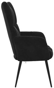 vidaXL Πολυθρόνα Relax Μαύρη Βελούδινη