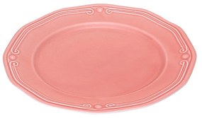 Πιάτο Ρηχό Πορσελάνινο Ανάγλυφο Athénée Rose 27cm - Estia
