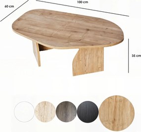 Τραπεζάκι Σαλονιού Sapphire Δρυς OGRES 100x60x35