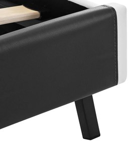 vidaXL Πλαίσιο Κρεβατιού με LED Γκρι 160x200 εκ. από Συνθετικό Δέρμα