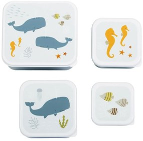 Σετ 4 δοχεία φαγητού A little lovely company Ocean