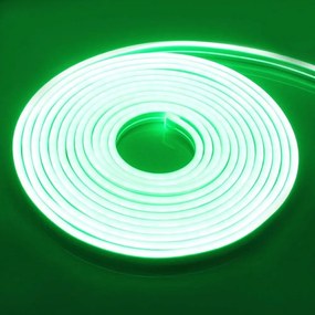 Αδιάβροχη Led Ταινία Neon 12V 5m με Τροφοδοτικό Πράσινο IP65 RZ-0025