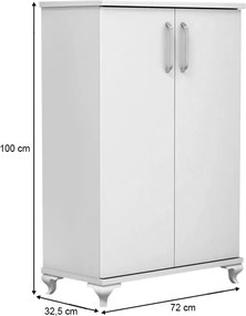 Παπουτσοθήκη - Ντουλάπι Jack Megapap χρώμα λευκό 72x32,5x100εκ.