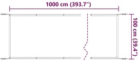 vidaXL Τέντα Κάθετη Λευκή 100 x 1000 εκ. από Ύφασμα Oxford