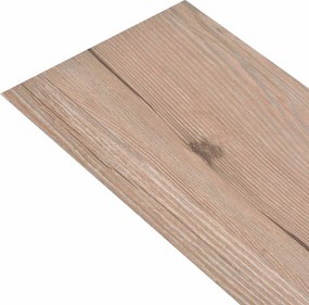 vidaXL Πλάκες Δαπέδου 18 pcs Καφέ Δρυς 2,51 m² PVC