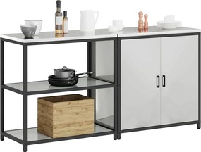 vidaXL Σετ Αποθήκευσης Κουζίνας HATTEM 2 pcs Ασημί