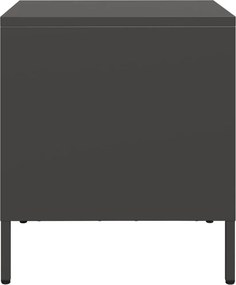 vidaXL Κομοδίνα 2 τεμ. Μαύρο 35x39x43,5 εκ. από Χάλυβα