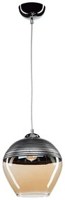 Φωτιστικό οροφής μονόφωτο PWL-0955 Ε27 μέταλλο ανθρακί-γυαλί μπεζ Φ19x90εκ 19x19x90 εκ.
